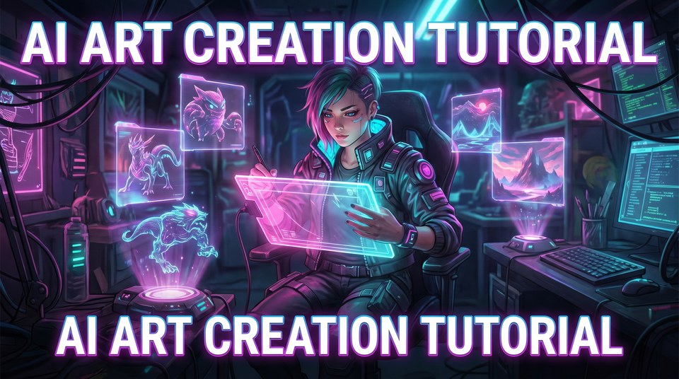 91网AI绘画视频教程：从零开始的霓虹视界 - lvn4hq.cn